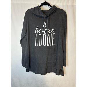 Bonfire Hoodie Charcoal Adult Hoodie Size XL
